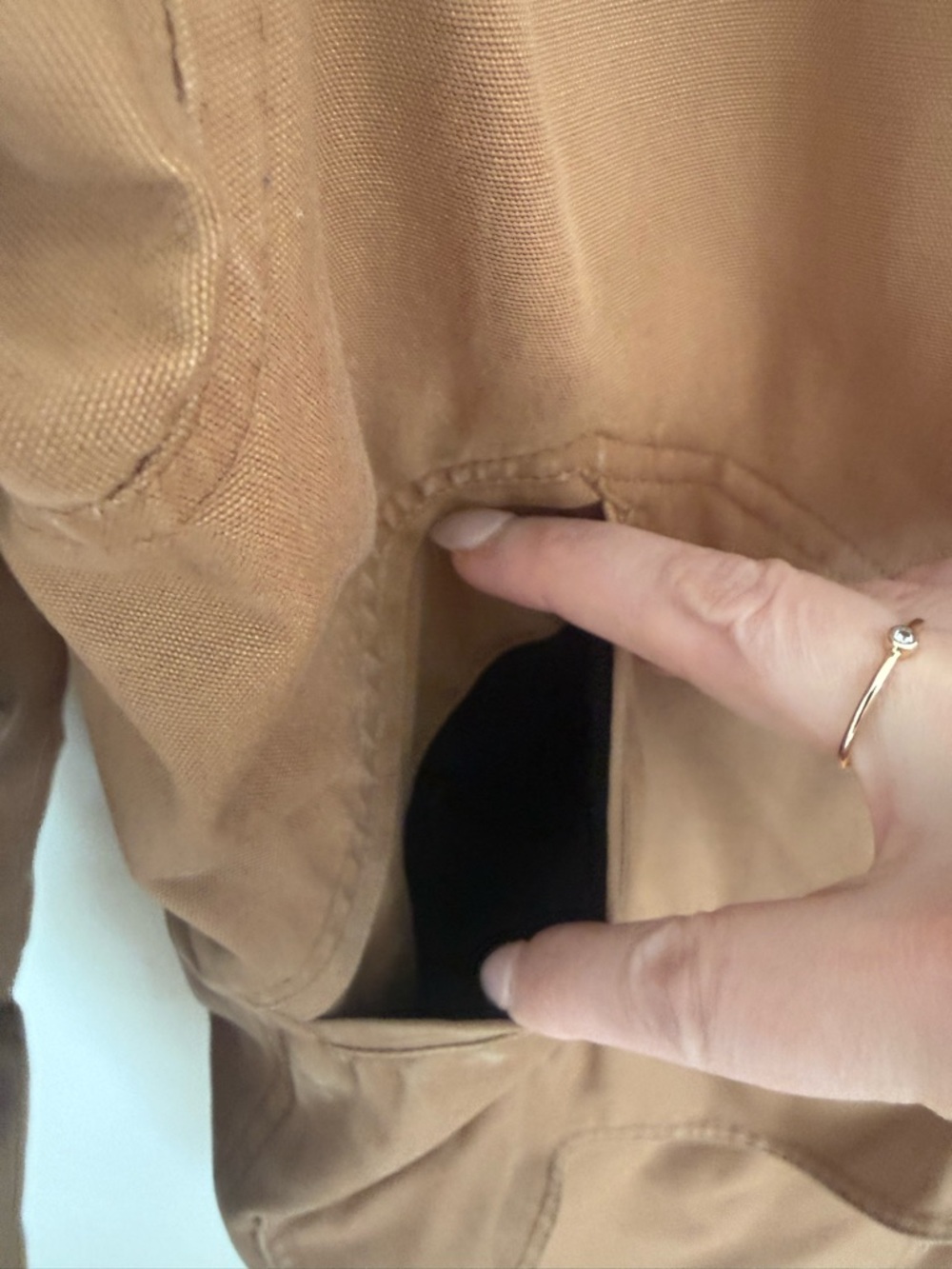 Vintage fleece lined jacket with contrasting collar - Picture 5 of 12